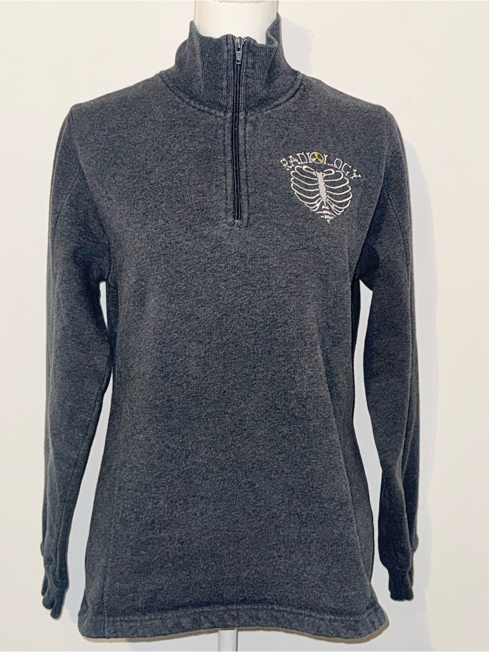 Sport-Tek Radiology Quarter Zip Fleece Pullover Gray Women’s Medium